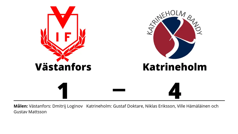 Västanfors IF förlorade mot Katrineholm Bandy