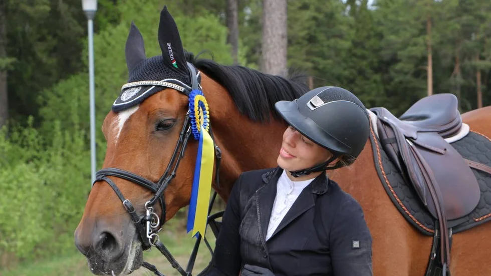 Wilma Marklund trivs ypperligt i Tyskland, dit hennes häst Clara 86 också följt med. (Arkivbild)