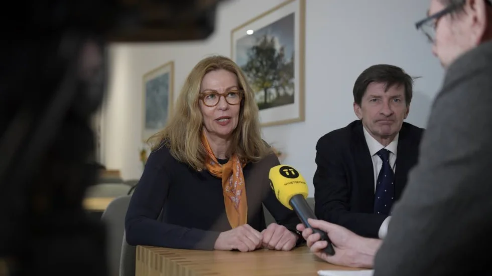 Den här bilden är från den 22 mars då Swedbanks ledning presenterade sin egen rapport om penningtvätt och återigen menar att man inte har haft att göra med skumma affärer.