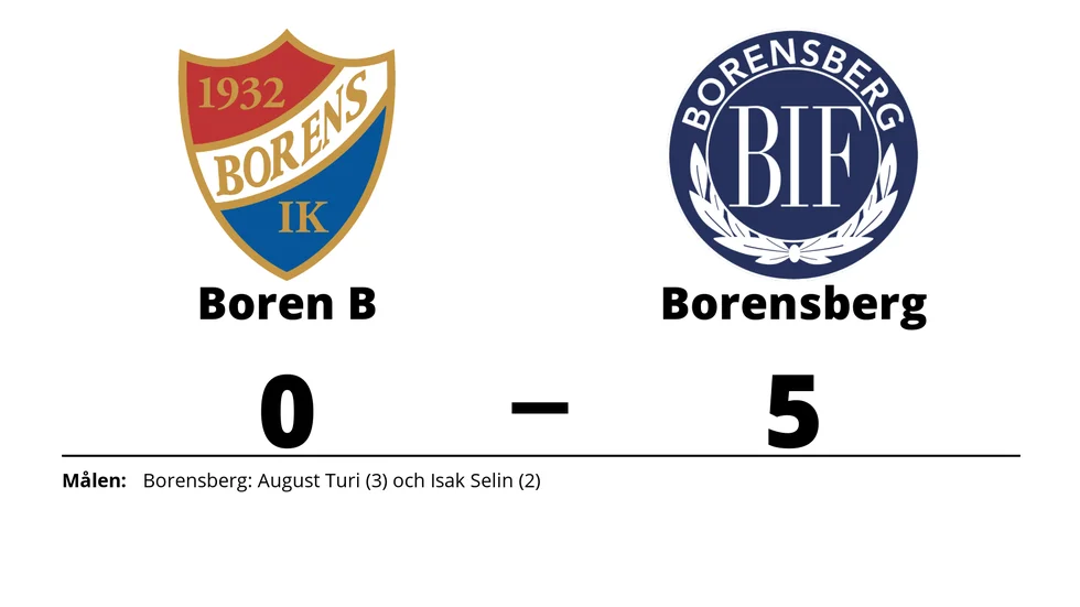 Borens IK B förlorade mot Borensbergs IF