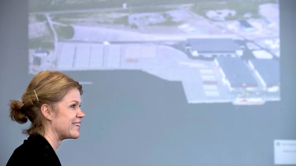 Ulrika Nilsson, vd för Piteå hamn, gläds över godsrekordet för 2018. (arkivbild)