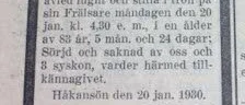Dokument som berättar hur fiskare Åström levde