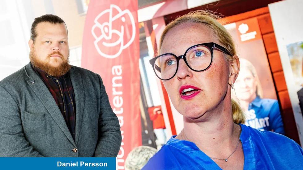 Carina Sammeli (S) i valstugan inför valet. Men det är inte partifärgen som drar ned betygen utan hur man styr kommunen.