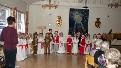 Fantastiskt luciatåg från Västermalms förskola.