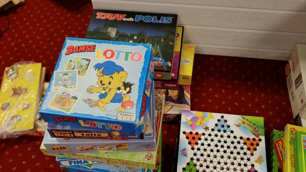 Spel. Piteborna har även skänkt mängder av olika spel.