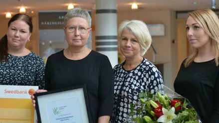 Internt. Rehabiliteringsavdelningen på Kalix sjukhus, Helen Berggren, Susanne Rydberg, Annika Åström och Jessica Sandberg.