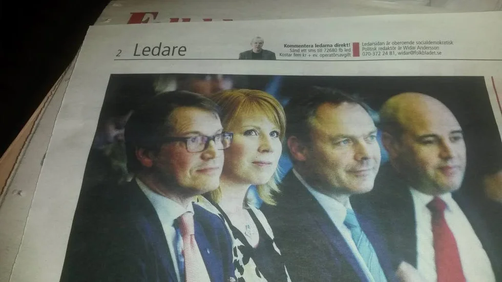 Folkbladet hamnar i topp när Eskilstunakuriren citerar från svenska och utländska tidningars ledarsidor.