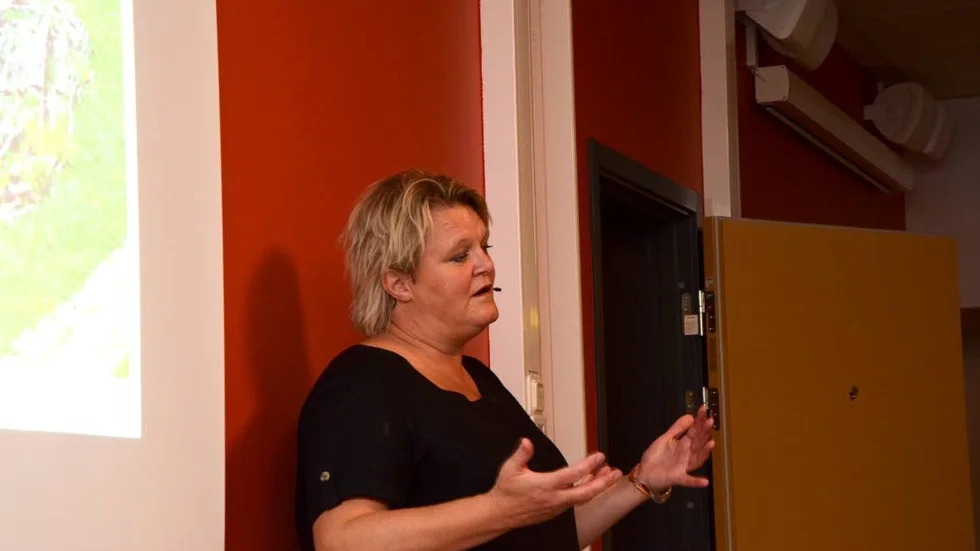 Anna Doll föreläste på tisdagskvällen om det framgångsrika arbetet med integration i Söderköping som till och med lyfts fram av Expo som ett gott exempel.