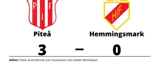 Stark seger för Piteå i toppmatchen mot Hemmingsmark