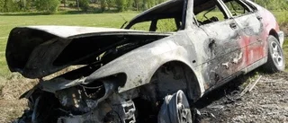 Bilbrand efter dikeskörning