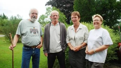 Åke Sjöblom, Claude och Chantal Scherer och Anna Maria Liljebjörn vill skaka liv i utbytet mellan vänorterna Finspång och Yvoir.