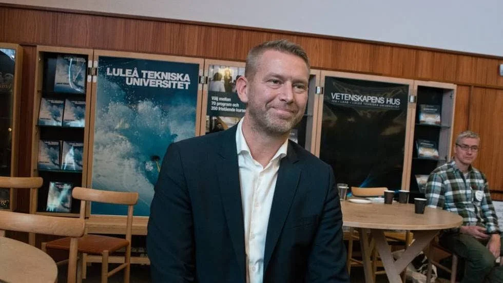 Peter Carlsson, vd på Northvolt, var i Luleå under fredagen för att prata om effekterna av batterifabriken i Skellefteå.