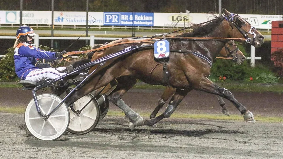 DUBBEL. Malin Wiklund öppnade med två raka outsiderssegrar. Först montéloppet med Yellow Polka och sedan andra loppet med Henning Eme.