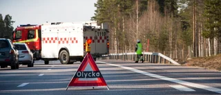 E4 stängdes av efter olycka