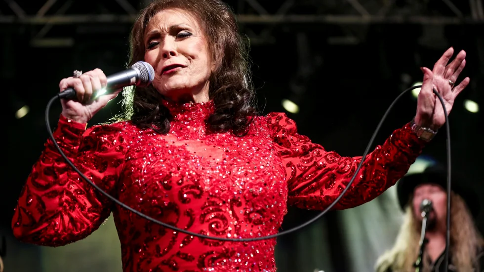 Loretta Lynn vid ett framträdande i Austin, Texas 2016. Arkivbild.