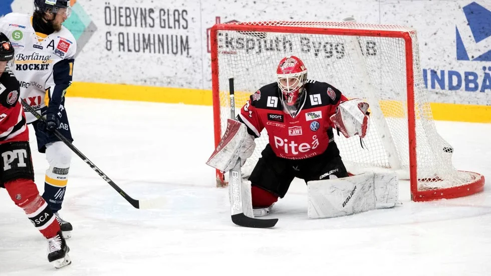 Målvakten Albin Ström var duktig i Piteåmålet och tog en härlig revansch för 0–7-förlusten i Borlänge tidigare i vintras.