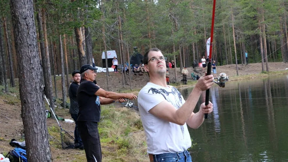 Roger Sandström, Älvsbyn, kastade och kastade men fick inte napp.