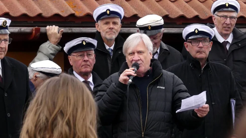 Inte sedan 1936 har det varit så mycket snö i bygden, enligt Robert Bergman som höll vårtalet.