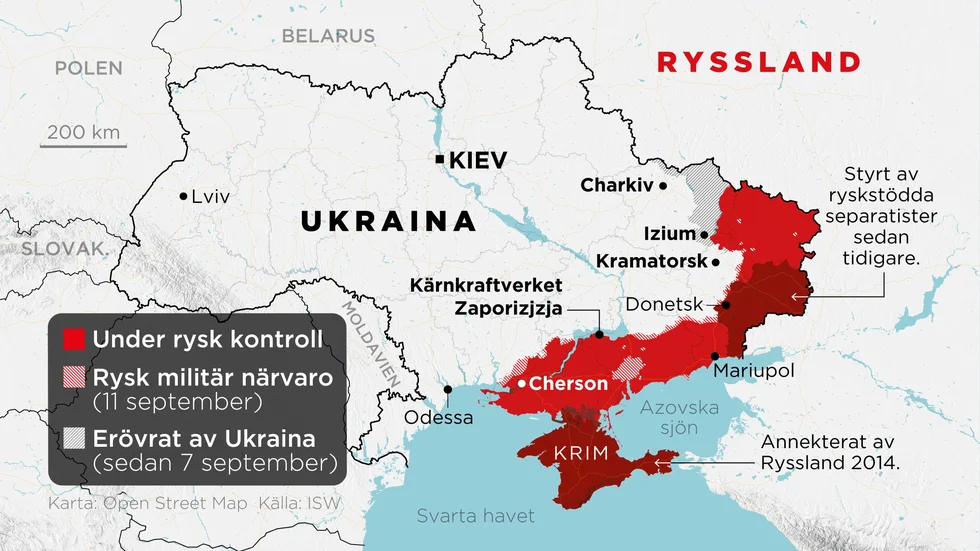 Ukraina säger sig ha nått ryska gränsen norr och öster om Charkiv.