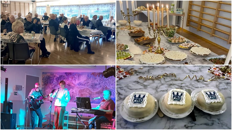 PRO Sikfors firades med mat, underhållning och jubileumstårta.