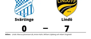 Målfest när Lindö krossade Svärtinge