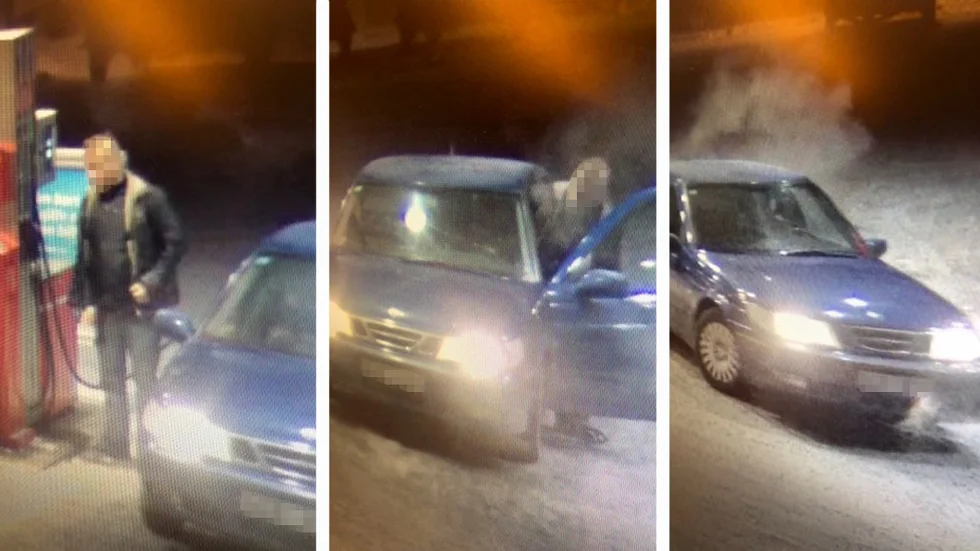 Här tjuvtankar 45-åringen återigen. Det är bara timmar sedan han lämnade tingsrätten där han stod åtalad för 17 olovliga körningar och elva fall av tjuvtankningar.
