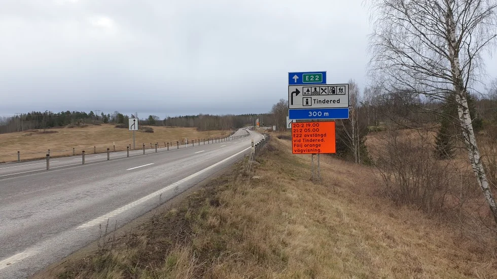 Vägen förbi Tindered kommer att stängas av under natten mellan torsdag och fredag. 