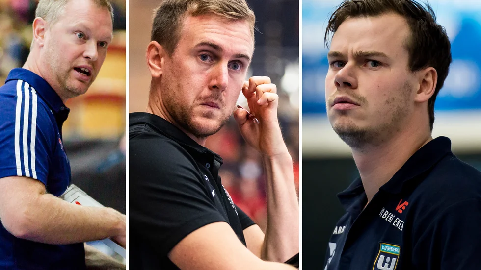 Fr v David Ahlmark, som slutar efter säsongen, Andreas Harnesk och Oscar Lundin.