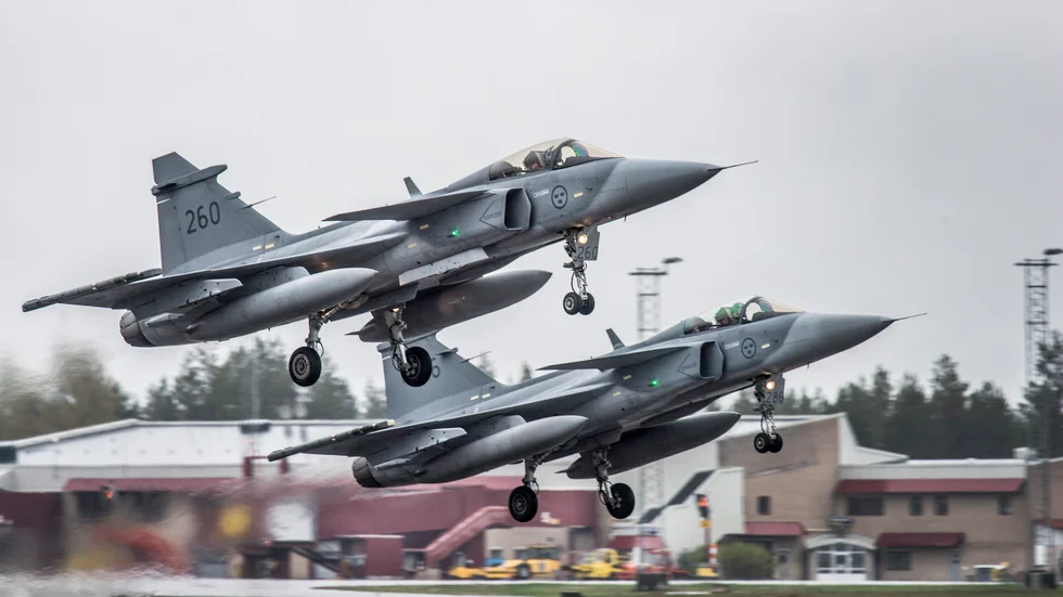 Hela 12 Jas 39 Gripen kommer att flyga över Gotland. 