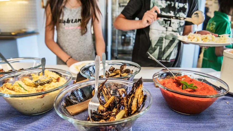 I samtliga Sörmlandskommuner utom Vingåker erbjuds varje dag ett vegetariskt alternativ. Många väljer att gå över till att servera lunchbuffé för att minska behovet av specialkost.