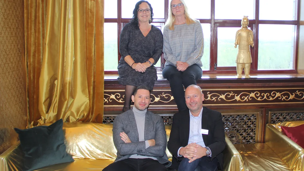 Älvkarleby och Tierps kommun är de uppländska raketerna på Svensk Näringslivs ranking av företagsklimatet. Övre raden, från vänster; kommunalråden Marie Pettersson (S), Älvkarleby, och Sara Sjödal (C), Tierp. Nedre raden från vänster; Näringslivscheferna Martin Andaloussi, Älvkarleby, och Lars Ingeberg, Tierp.