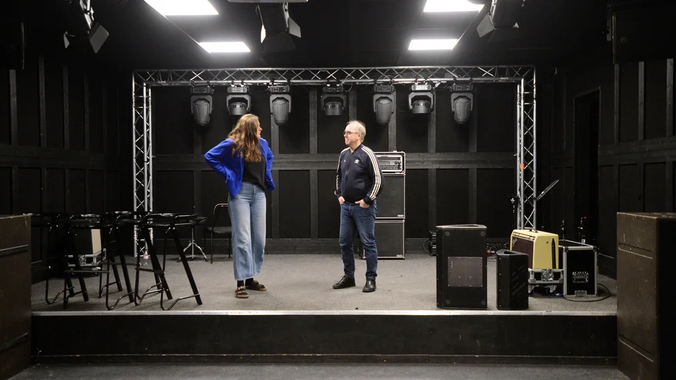 Agnes Lundmark, Kulturföreningen Mullberget, och Thomas Lindgren, Skellefteå Musikaliska är två av initiativtagarna till satsningen Mullberget Live. 