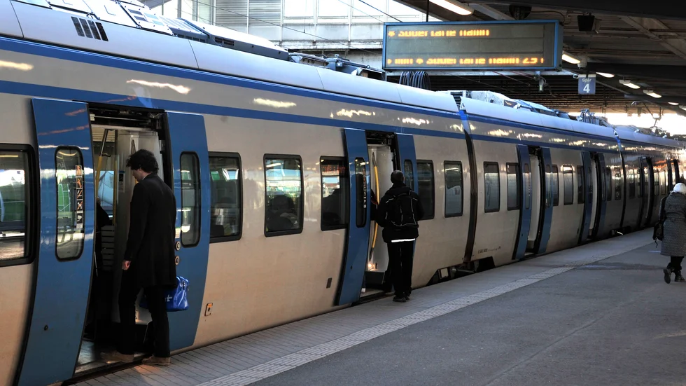 Det är stopp i tågtrafiken förbi Flemingsberg, söder om Stockholm. Arkivbild.