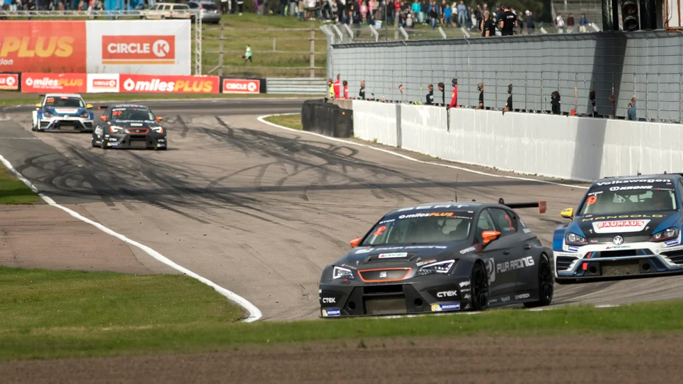 Det blir inget DTM-lopp i Anderstorp i sommar. Här är det STCC-bilar som rejsar på Scandinaivan Raceway. Arkivbild.