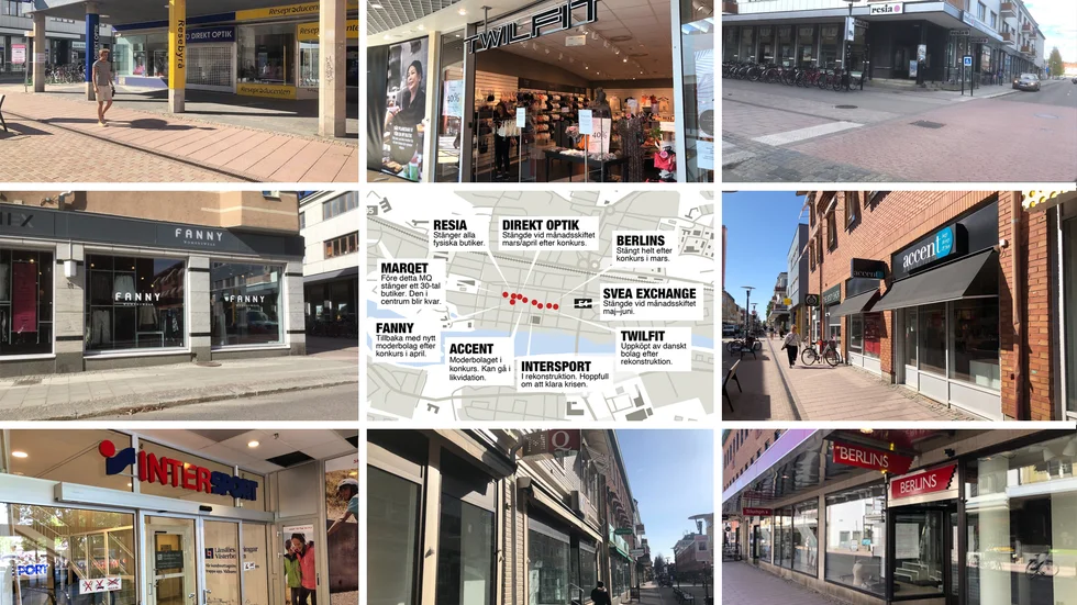 Skrolla till höger för att förstora kartan över centrum. 