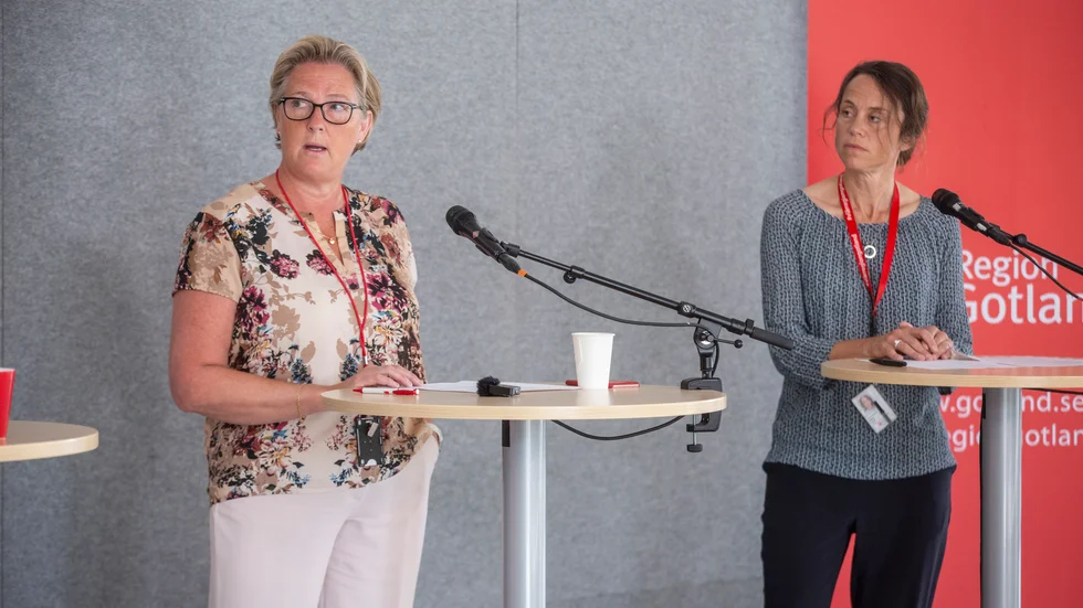 Marie Loob och Maria Amér under coronapandemin. 