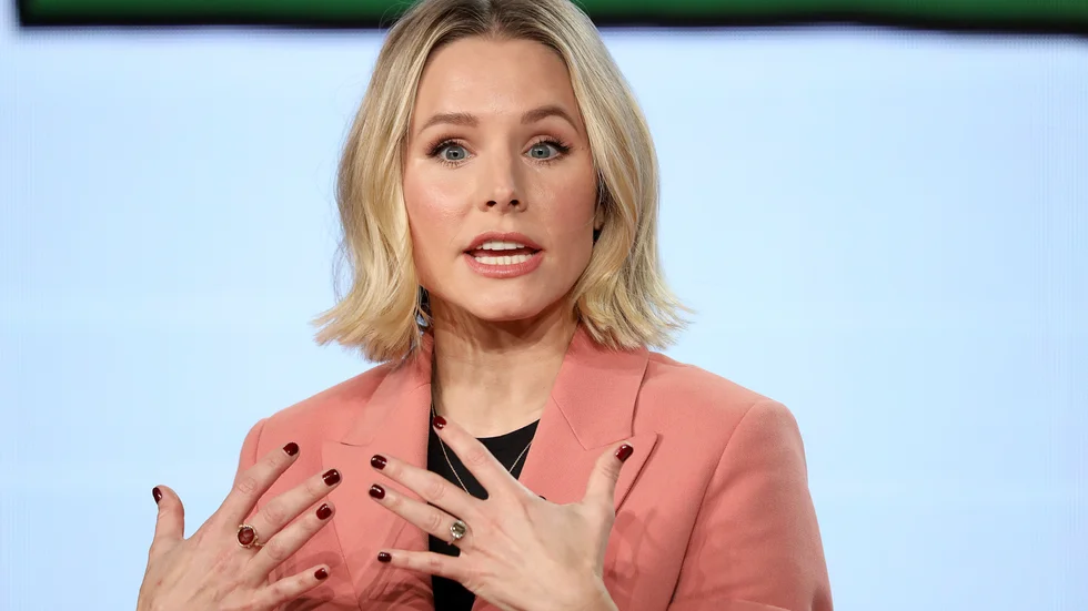 Kristen Bell hoppar av "Central Park". Arkivbild.