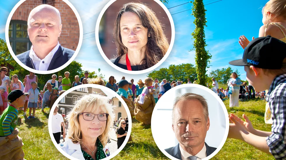 Peter Lindvall, Eva Nypelius, Maria Amér och Anders Flanking önskar gotlänningar och besökare. 