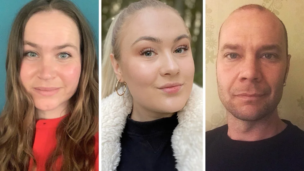 MVT och Correns frilansskribenter i Borensber: Från vänster: Lina Gillman, Agnes Ganestål och Johan Tiljö. 