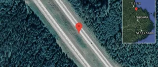 Singelolycka på E4 - helt stopp i ett körfält