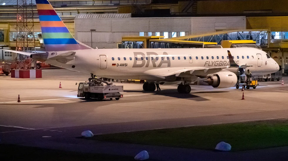 Flygbolaget BRA pausar tillfälligt all trafik. Arkivbild.