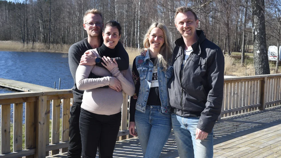 Hampus Thorstensson och Elisabeth Wolmeryd från Vimmerby Camping och Erica Hammarlund och Rickard Hägglund från Hultsfred Strandcamping står bakom arrangemanget.