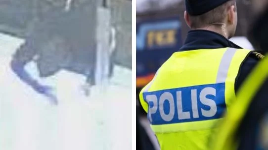 Den 26-årige mannen filmades av en övervakningskamera när han slog sönder en elektronisk reklamskylt. 