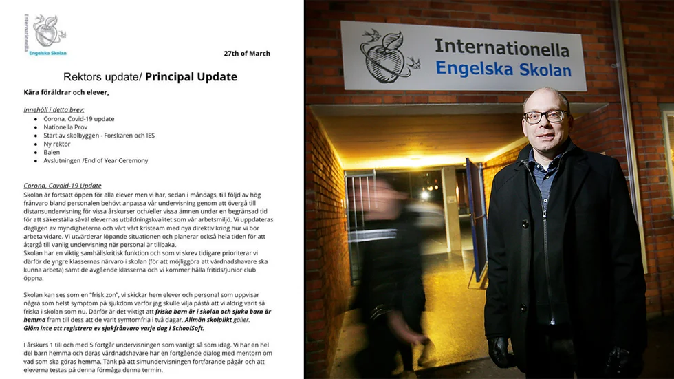 Engelska skolan övergår till distansundervisning för eleverna i årskurs 7–9 med anledning av hög frånvaro bland personalen. 