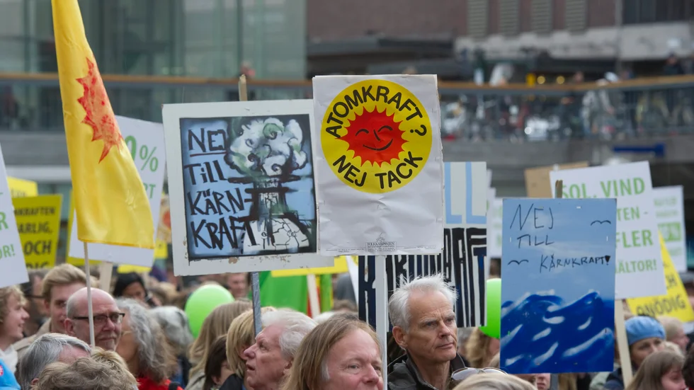 Protester mot kärnkraften, Stockholm 2011, 25 år efter olyckan i Tjernobyl.