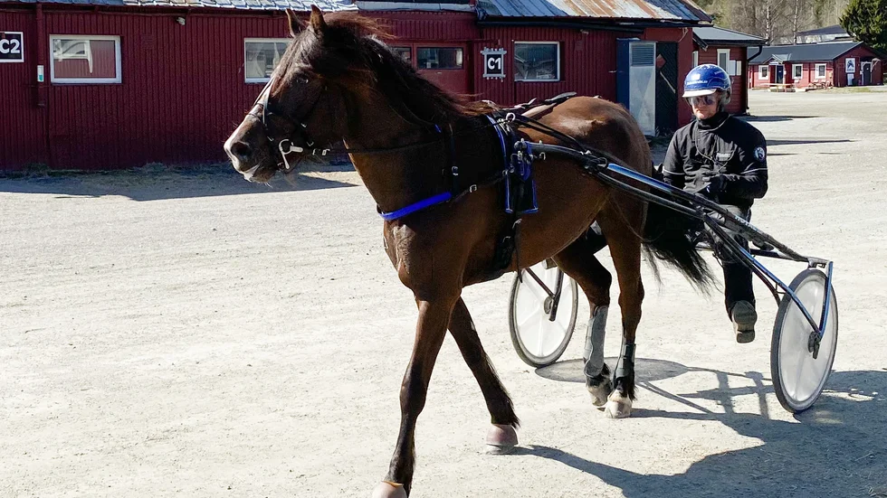 Holter Oda med tränaren Jerker Bjurman.