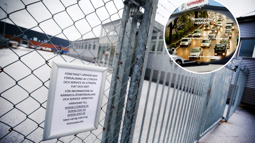 Bilfirman Norrbilar i Eskilstuna har upphört, gamla och nya kunder hänvisas till det bilmärke de vill ha hjälp med. Norrbilar sålde Citroën, Fiat och Jeep innan de upphörde med verksamheten.