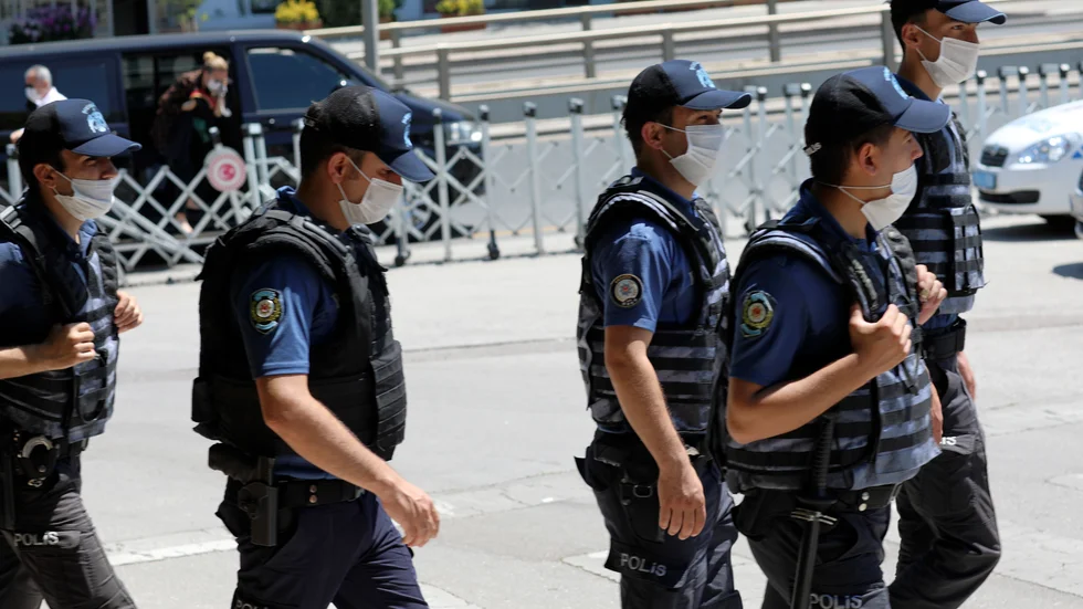 Turkiska poliser. Arkivbild.