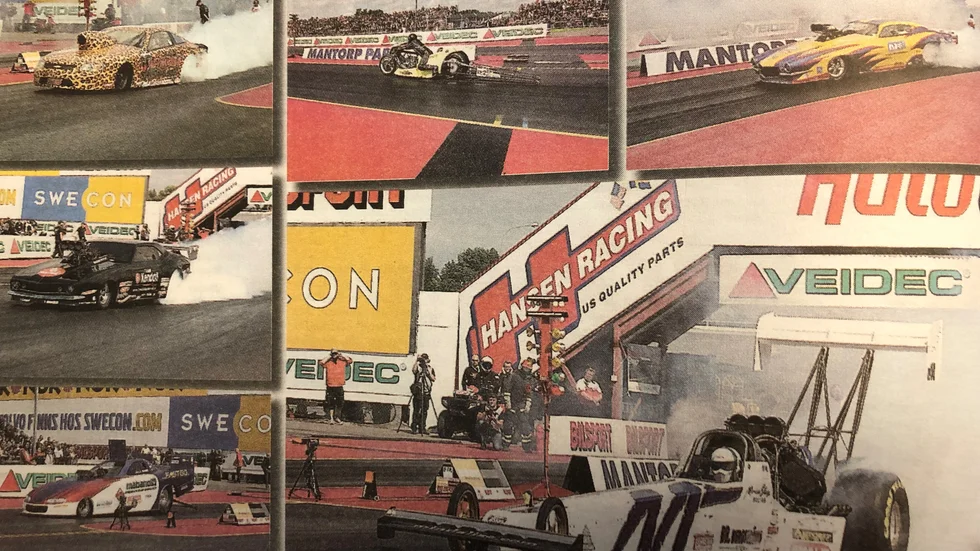 Veidec Festival, Sveriges enda EM-deltävling i dragracing, arrangerades år 2010 på Mantorp Park. 