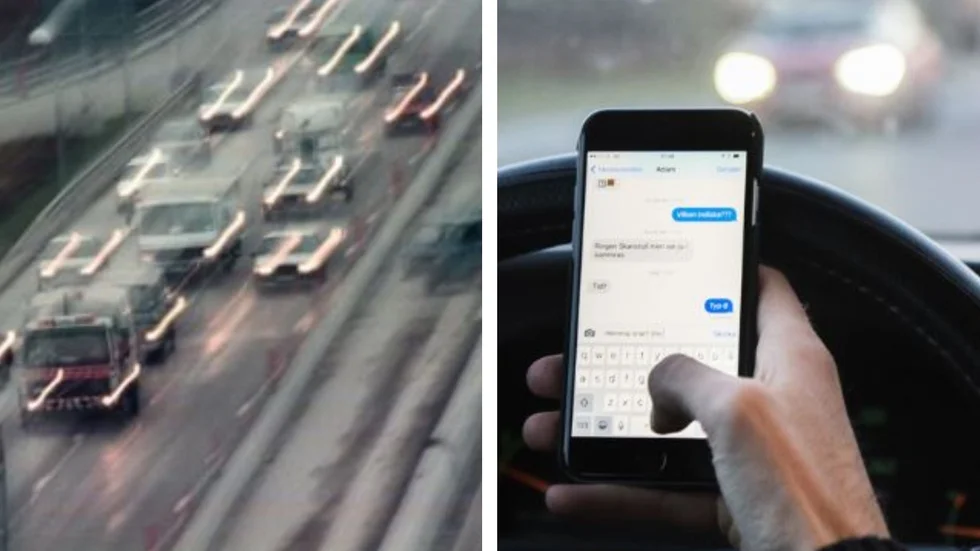 En Linköpingsbo döms mot sitt nekande för att ha kört bil samtodigt som han höll i en mobiltelefon. 